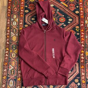 Polo Ralph Lauren Maroon Zip-Up Sweater